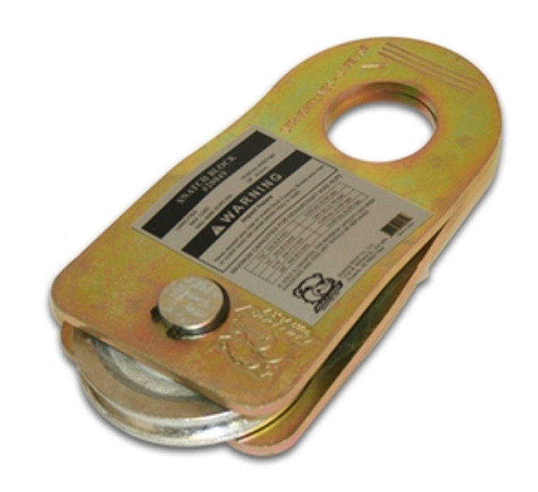 Bulldog Whes Winch Snatch Block 20049 8000 Pound Working Load Limit; Gold; Zinc Plated; With Grease Port