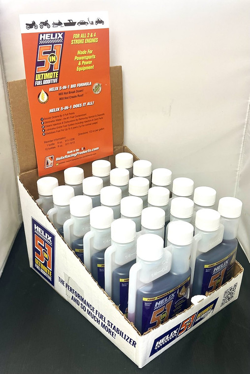 Helix Racing Point Of Purchase Display 911-1212-DC 5-In-1 Ultimate Fuel Additive; Counter Top Display; Pack Of 12 Fuel Additives