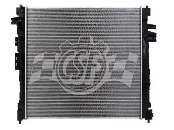 Fits 2018-2019 Chevrolet Traverse CSF Radiator 3844 Single Core Row; Crossflow; Aluminum Core With Plastic Tanks; Without Transmission Cooler; Without Radiator Cap