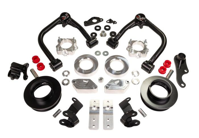 Fits 2024-2024 Toyota Tacoma ReadyLIFT Lift Kit Suspension 69-54300 SST Series; 3 Inch Front Lift; 2 Inch Rear Lift; Black Components