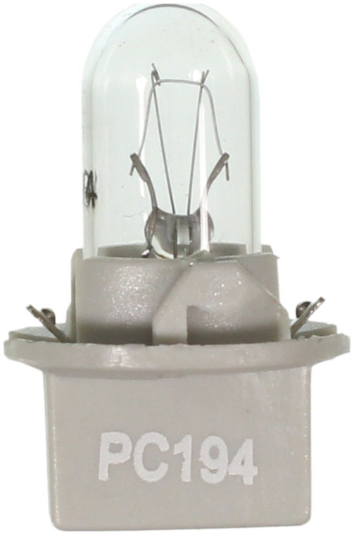 Wagner Lighting Instrument Panel Light Bulb PC194 Standard Series; OE Replacement; 194; With Printed Circuit Board Socket; Clear; Single
