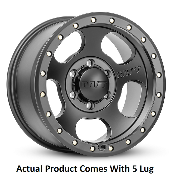 Mickey Thompson Wheel Wheel 274522 Canyon Pro; 17 Inch Diameter x 9 Inch Width; 5 x 127 Millimeter/5 x 5.00 Inch Bolt Pattern; -12 Millimeter Offset; 4.5 Inch Backspacing; 60 Degree Conical Seat Lug; 71.60 Millimeter Center Bore; 5 Hole Slot Design