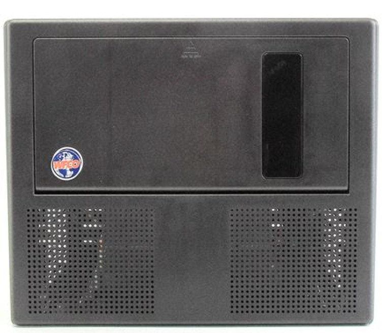 WFCO Technologies Power Converter Door WF-8975-PDAB Flip Down Type; Black; Plastic; Rectangular; 11-3/4 Inch Height x 14 Inch Width