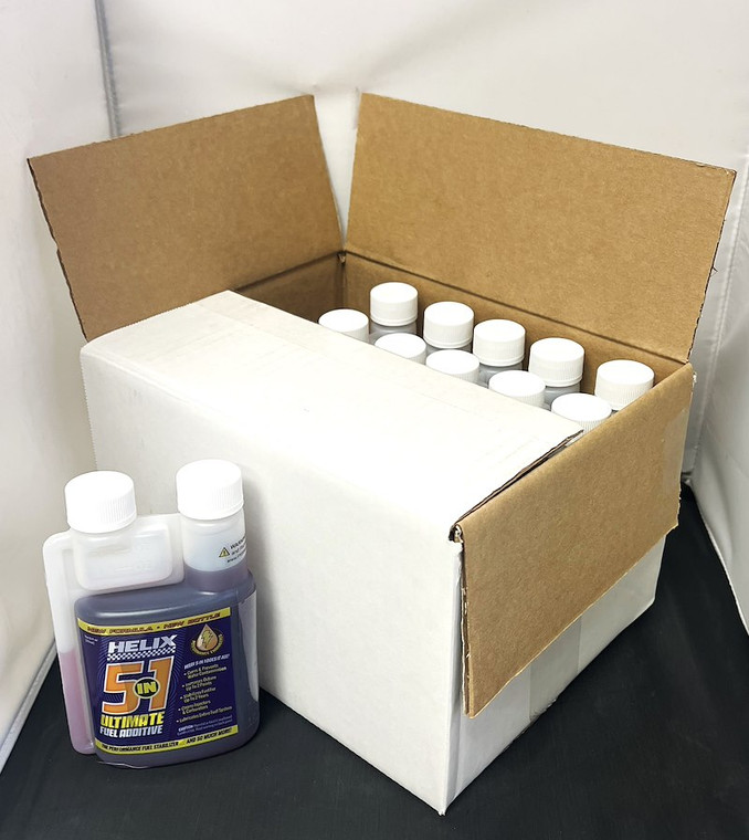 Helix Racing Point Of Purchase Display 911-1212-C 5-In-1 Ultimate Fuel Additive; Plain White Box Display; Pack Of 12 Fuel Additives