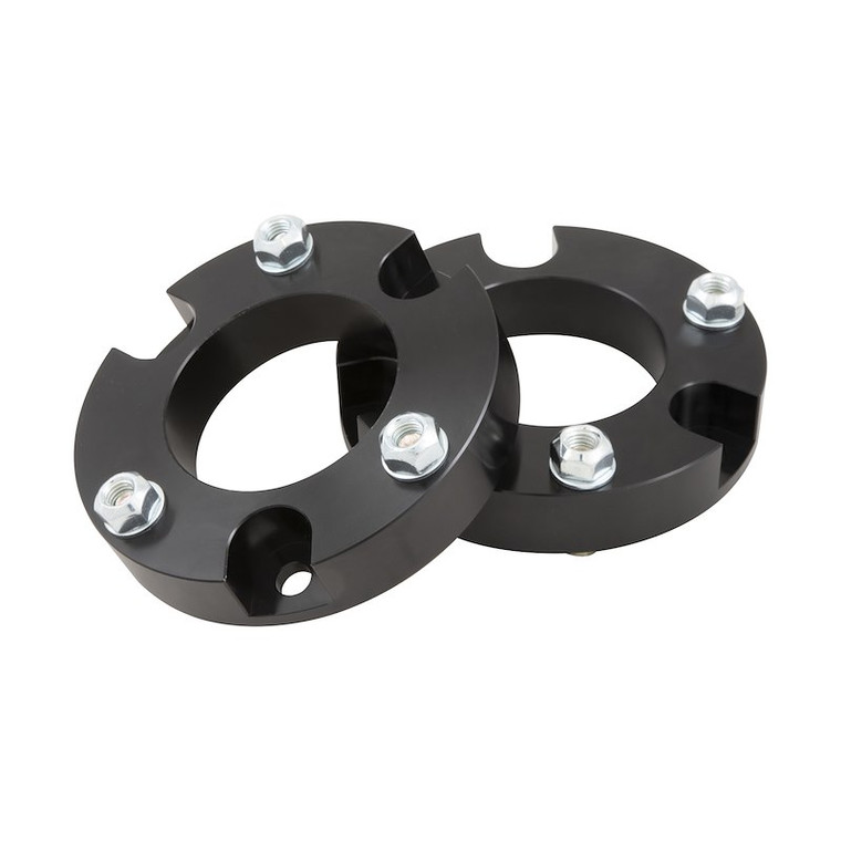Fits 2004-2014 Ford F-150 TrailFX Leveling Kit Suspension F20LL3 TFX Leveling Kits; 2 Inch Lift; Strut Assembly Spacers; Billet Aluminum; With Spacers/Installation Hardware