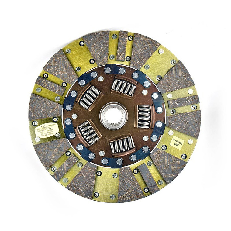 Centerforce Clutch Disc DF181821 Dual Friction; Single Disc; Full Face/Segmented Design; 10.4 Inch Diameter; 1-1/8 Inch x 21 Spline Input Shaft; Sprung Hub; Organic Friction Material