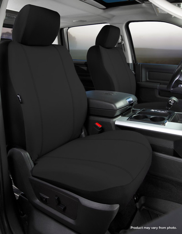 Fits 2024-2024 Toyota Tacoma Fia Seat Cover SP89-49 BLACK Seat Protector; Bucket Seat With Adjustable Headrests; Polyester; Black; Set Of 2