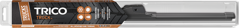 Trico . Windshield Wiper Blade 58-180 Truck; 18 Inch Length; Single Blade; With Spoiler; Black; Beam Type; Plastic/Steel Blend Frame; Natural Rubber Blade; With Pre-Attached Adapter