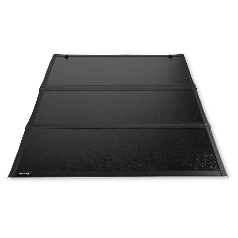 TrailFX Tonneau Cover TFX1534 TFX Standard Flush Tri-Fold; Hard Folding; 2 Folds/3 Panels; Low Profile; 2 Riding Positions; Lockable Using Tailgate Handle Lock; Black; Fiber Reinforced Plastic FRP