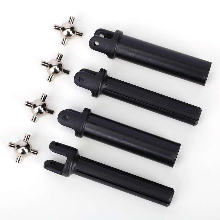Traxxas Remote Control Vehicle Drive Shaft 6850X For Use With TRAXXAS Remote Control Vehicles; Four Heavy Duty Half Shafts; Two Internal Splined And Two External Splined; Black Plastic Shafts And Four Metal U-Joints