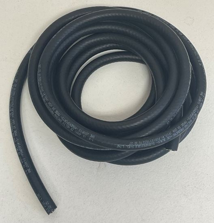 Helix Racing Fuel Line 140-4108 Submersible; 18 Inch Length; 1/4 Inch Inner Diameter; Black; Rubber; Meets SAE 30R10