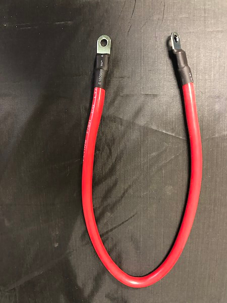 Helix Racing Battery Cable 680-6728 For Lawn And Garden Equipment/Powersports Vehicle Battery; Eyelet Terminal; Red Positive; 18 Inch