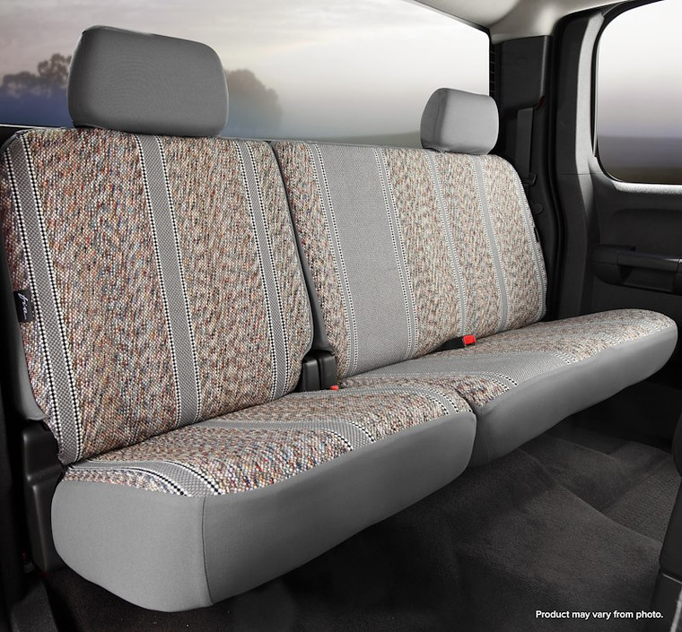 Fits 2024-2024 Toyota Tacoma Fia Seat Cover TR45-7 GRAY Wrangler; 60 Driver/40 Passenger Split Seat With Adjustable Headrests; Saddle Blanket; Grey; For One Row