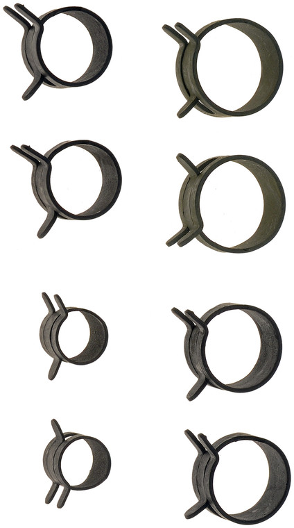 Dorman Hose Clamp Set | Spring Style Steel | Assorted Sizes | Pack of 8 | Card Packing