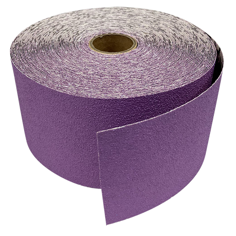 SEM Sandpaper SA22180 Used For Fast Cutting/Long Life/Consistent Finish On All Substrates; 180 Grit; Purple; Ceramic; PSA Type Attachment; Hand Use/Machine Use; 40 Yards Length x 2-3/4 Inch Width