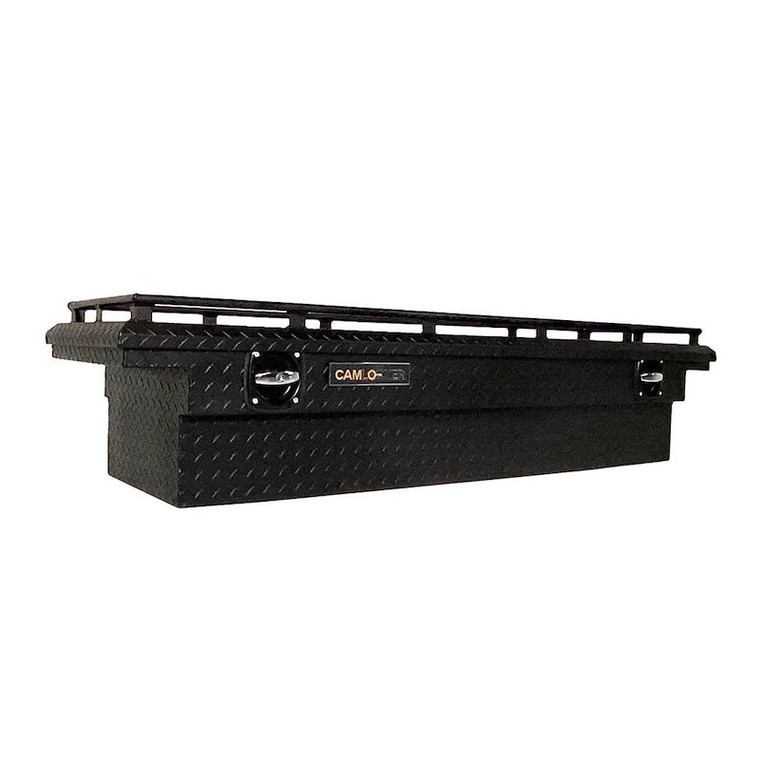 Camlocker Tool Box HD S71LP RLMB Heavy Duty; Crossover Low Profile With Rails; Single Lid; Diamond Tread; Matte Black; Aluminum