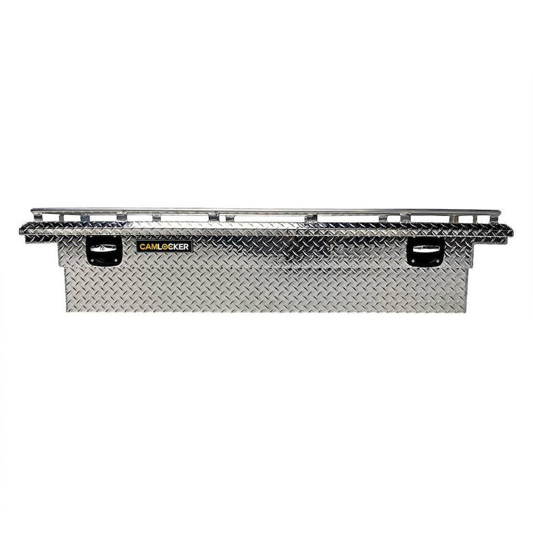 Camlocker Tool Box HD S71LP RL Heavy Duty; Crossover Low Profile With Rails; Single Lid; Diamond Tread; Polished; Aluminum