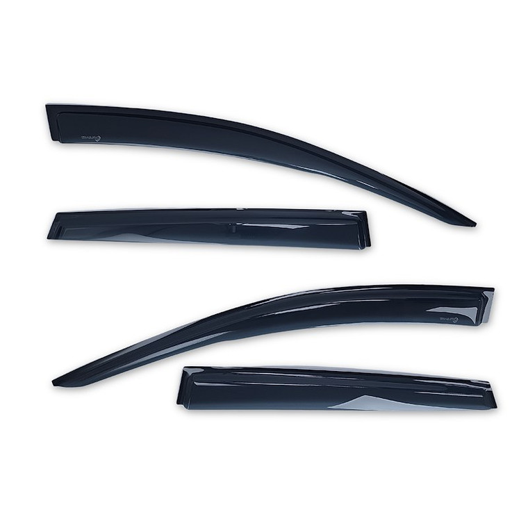 Fits 2017-2022 Honda CR-V TrailFX Rainguard 4269H Low Profile; Fits Front And Rear; Tape-On; Smoke; Acrylic; Set Of 4