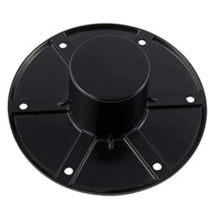 Durable Black Pedestal Base | 6 Inch Round Flush Mount | Floor-Level Table Leg Support