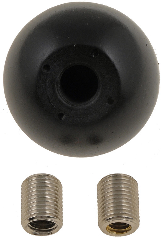 Help By Dorman Shifter Knob 76933 Automatic Transmission; Round Ball; Screw On; Black; Plastic/Metal; With One Shift Knob/2 Inserts