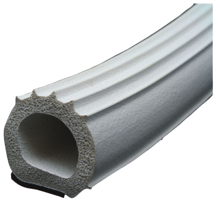 AP Products White Foam Door Window Channel Seal | Ribbed D Seal | Reduce Noise, Dust & Moisture | Made in USA