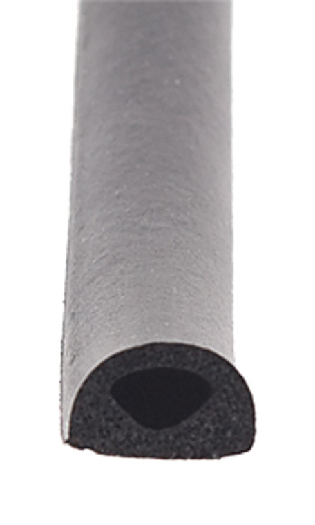 High-Quality Non Ribbed D Seal | Used for Entrances & Windows | 50ft Length | Black Foam