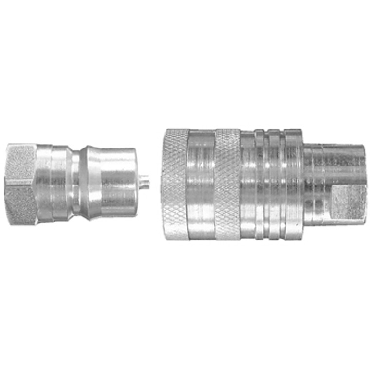 Heavy-Duty Steel 3/8 NPTF Quick Disconnect Coupling | Agricultural Two Way Sleeve | Made in USA