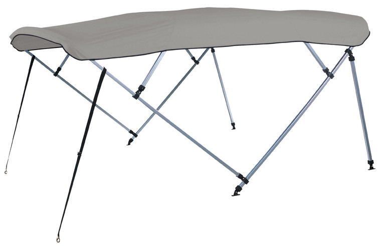 The Ultimate Pontoon Boat Bimini Top | 4 Bow Square Tube | 96-102 Inch Width | 48 Inch Height | Cadet Gray | Water Repellant | UV Protection | Mildew Resistant