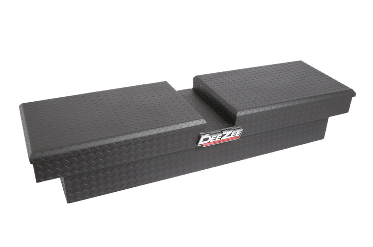 Dee Zee Red Label Tool Box | Black Textured Aluminum | 69-3/4" 8.4 Cubic Ft | Stainless Steel Latches