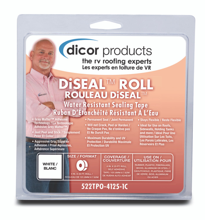 Dicor Corp. Roof Repair Tape | Seal Leaks on RVs Easily | Ideal for TPO Roofs | Permanent Seal | Stays Flexible | UV Protection