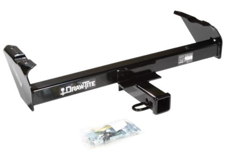 Draw-Tite Trailer Hitch Rear 75034 Max-Frame; Class III; Square Tube Welded; 2 Inch Receiver; 5000 Pound Weight Carrying Capacity/500 Pound Tongue Weight; 8000 Pound Weight Distributing Capacity/800 Pound Tongue Weight