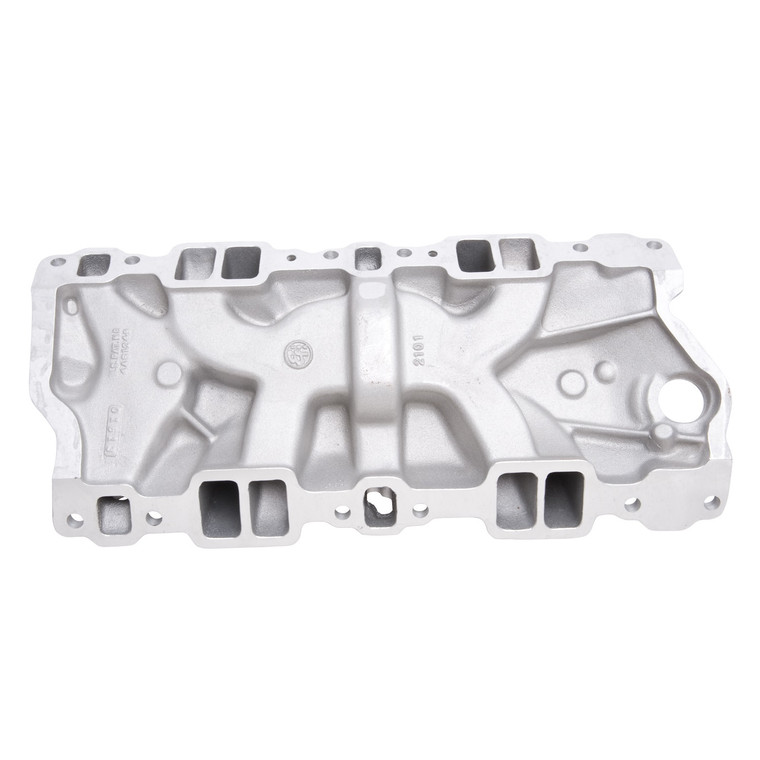 Edelbrock Performer Intake Manifold | For 1986 Chevy 262-400 Engines | Dual Plane, Idle-5500 RPM | Satin Aluminum | Non-EGR