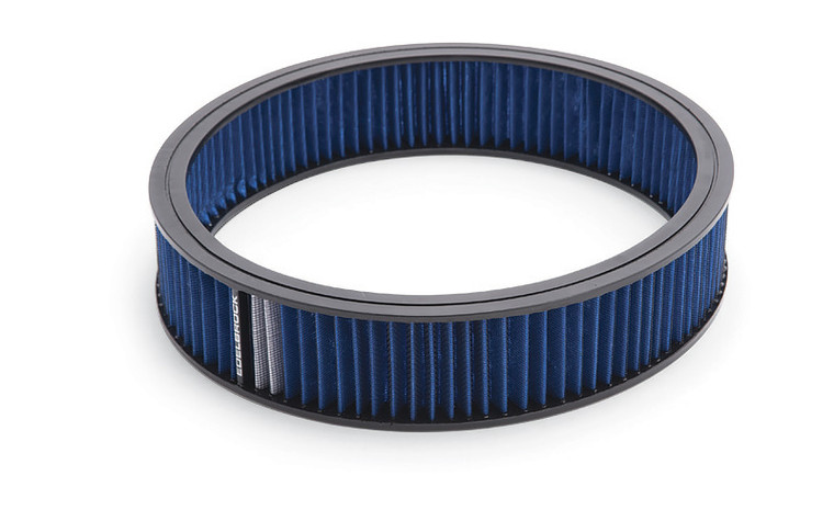 Edelbrock Elite Air Filter | Washable & Reusable | 14x3 Round Blue | Performance Grade