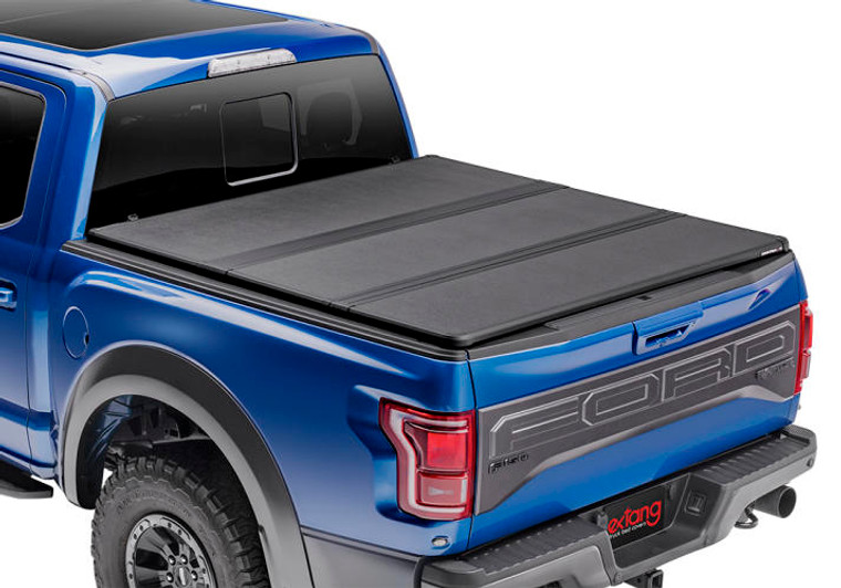 Extreme Protection Tonneau Cover | Fits 2015-2020 Ford F-150 | Hard Tri-Fold, Lockable, Black Matte Finish