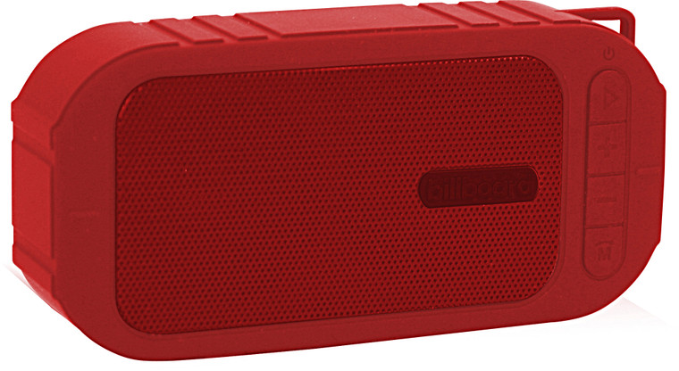 ESI Bluetooth Phone Speaker | 33ft Range, 7 Hours Playback, Rechargeable 1200mAh, 3W, Red, IPX5, FM Mode