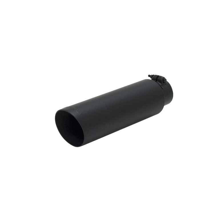 Flowmaster Black Ceramic Exhaust Tip | 2-1/2" Inlet | 3-1/2" Outlet | Round Angled Cut | Stainless Steel