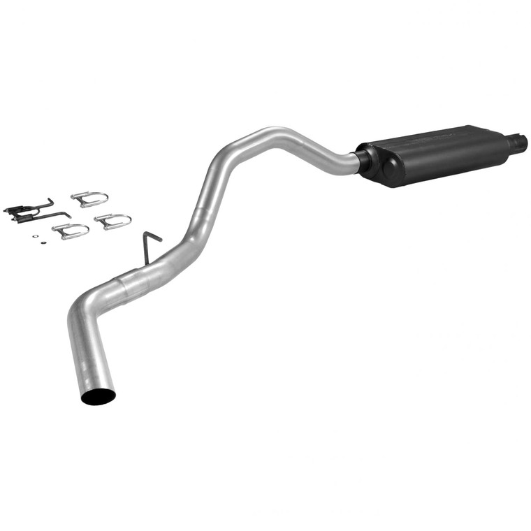 Upgrade Your Ford F-350 Super Duty Exhaust | Flowmaster Force II Cat Back System | Mandrel Bent Aluminized Steel | Mild-Moderate Tone | 3" Diameter | Single Exit | Rear Exit