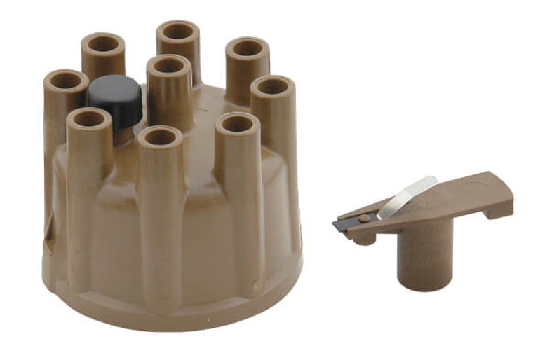 ACCEL Distributor Cap and Rotor Kit | Tan, Arc Protection, 60kV Rated, Brass Terminals