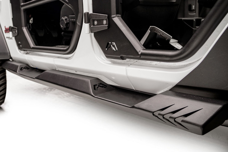 Upgrade Your Jeep: Fab Fours Rocker Panel Guard | Lightweight, Strong, Entry Step, Integrated Light Mounts