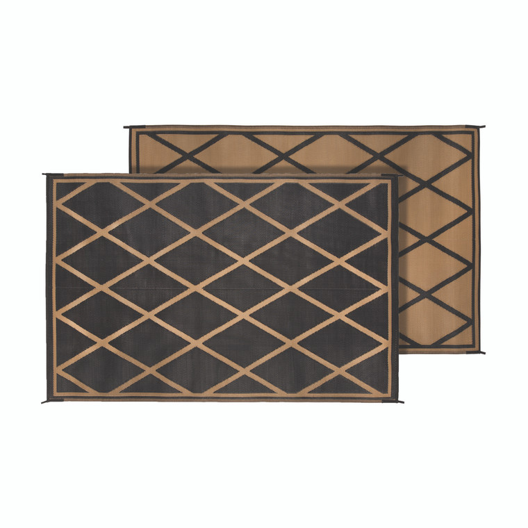 Ultimate Faulkner Patio Mat | Reversible Diamond Design | Ideal for Camping, Boating, Hunting | Mold & Mildew Resistant