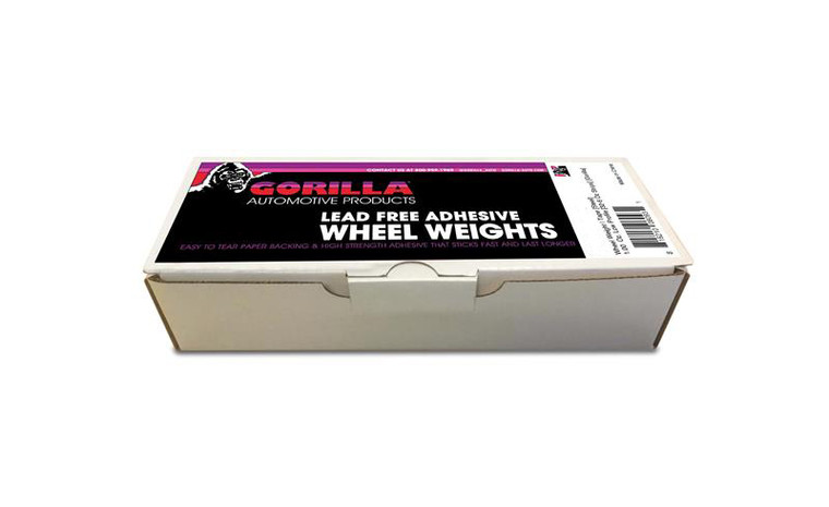 Gorilla Black Wheel Balance Weight | Stick-On 52 Strips | Long Lasting Durability