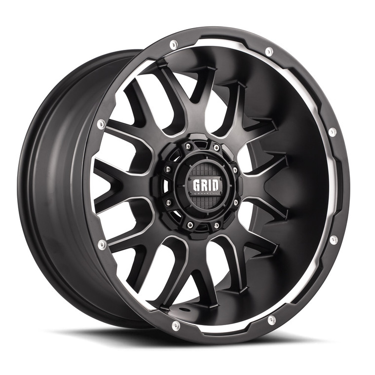 20x9 Matte Black Grid Wheels | Infiniti QX50, Suzuki Equator & Nissan Frontier | 1 Piece Cast Aluminum | Limited Lifetime Warranty