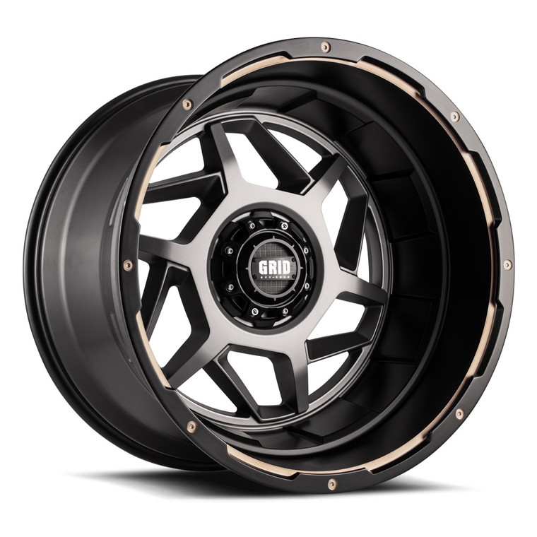Upgrade Your Ride with Matte Anthracite Grid Wheels for Lincoln Mark LT, Navigator, Ford F-150 & Expedition | Stylish 1PC Cast Aluminum 20x9 Rims