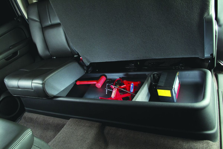 Ultimate Organization Solution | Custom Fit Under Seat Storage for 07-14 GMC Sierra, Chevy Silverado | Large Capacity, Durable Design, Limited Lifetime Warranty