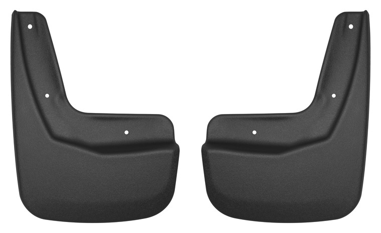 Fits 2017-2023 Honda Ridgeline Husky Liner Mud Flap 59901 Custom Mud Guards; Direct-Fit; Set of 2; Contoured; Without Logo; Black; Thermoplastic; Screw On