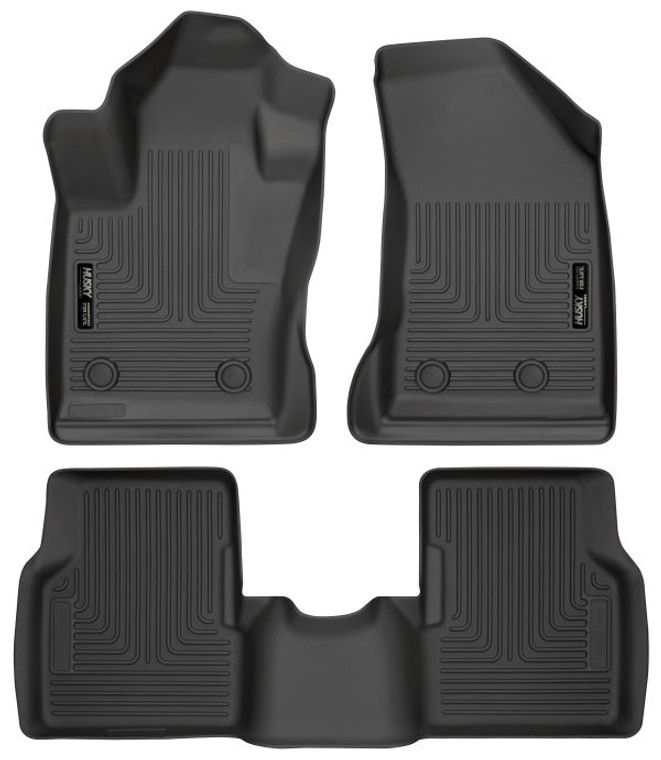 Ultimate 3 Piece Floor Liner | 2017-2023 Fitment | Jeep Compass | WeatherBeater Protection, Molded Fit, Stay-Put Cleats