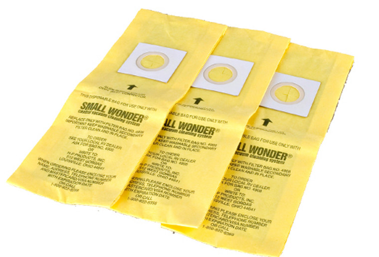 Capture 99.97% Particles | USA-made Vacuum Bags for Small Wonder RV Power Unit | Pack Of 3