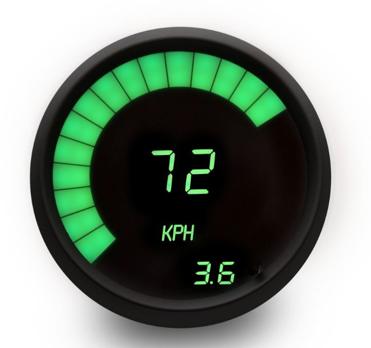 Intellitronix 3-1/8 Inch Speedometer | Digital Display, KPH, Peak Recall, Tachometer, Odometer, Trip Odometer