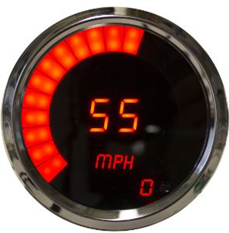 Intellitronix Speedometer | 3-3/8 Inch | Digital | KPH | Programmable | Red LED | Peak Recall