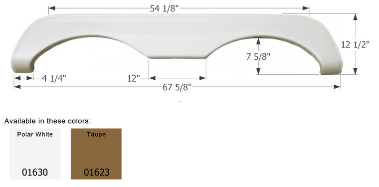 Icon Fender Skirt | For Various Mckenzie & Holiday Rambler Brands | 67-5/8" Taupe ABS Plastic | Durable & Easy Installation